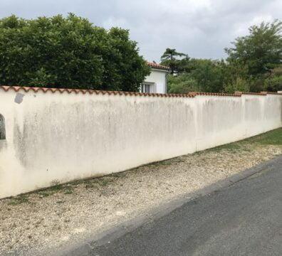 avant nettoyage de mur